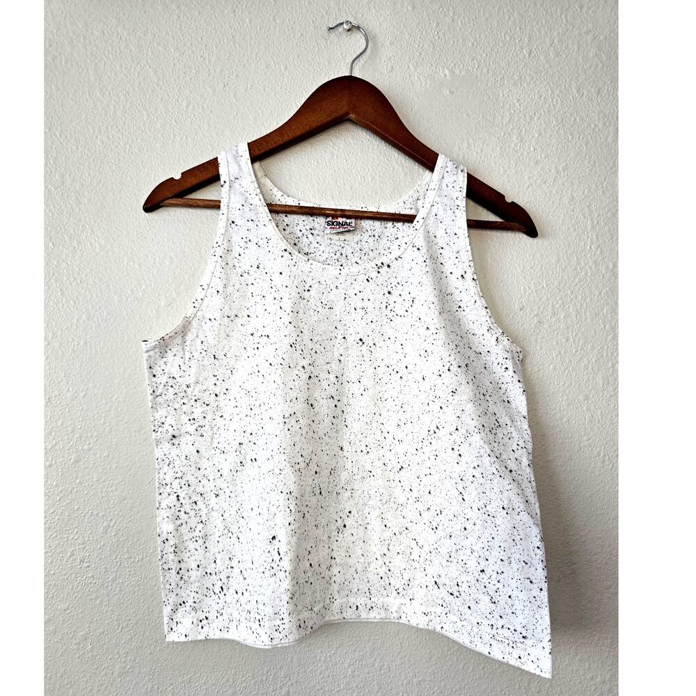 Vintage White Speckled Tank Top